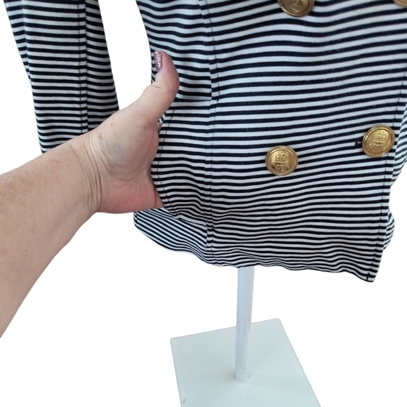 CAbi #823 Navy & White Striped Nautical Blazer Size XS - Picture 2 of 10